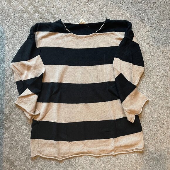 EILEEN FISHER PETITE striped sweater PL petite large - Picture 2 of 10